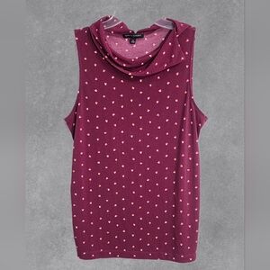 Banana Republic Sleeveless Burgundy Mock Neck Size Medium